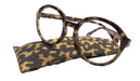 Big Round leopard Reading Glasses for Women, Circle, Oversize, Large