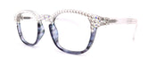 Alamo (Bling) (Blue Light Glasses) (60% Anti Blue Light Ray Protection) Women, Anti Eyestrain, Light Amber Lens, 4 All Screen Types,
