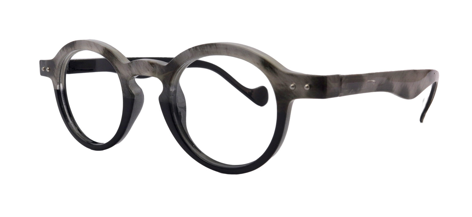 Orlando (Premium) Reading Glasses, High End Readers, Magnifying Eyeglasses, (Black Translucent) (Round) NY Fifth Avenue