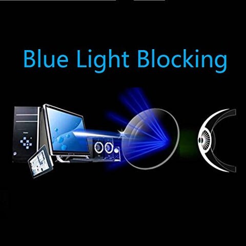 Apollo, (Blue Light Glasses) (Blue Blocker) Reduce Eyestrain, A/R Anti glare. +1.25..+3.00 Large Square (Clear) NY Fifth Avenue.-MERCP20572CL_175