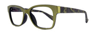 The Contemporary, (Premium) Reading Glasses High End Readers +1.25 to +6 Magnifying (Olive Paisley) Square. Optical Frames, NY Fifth Avenue.