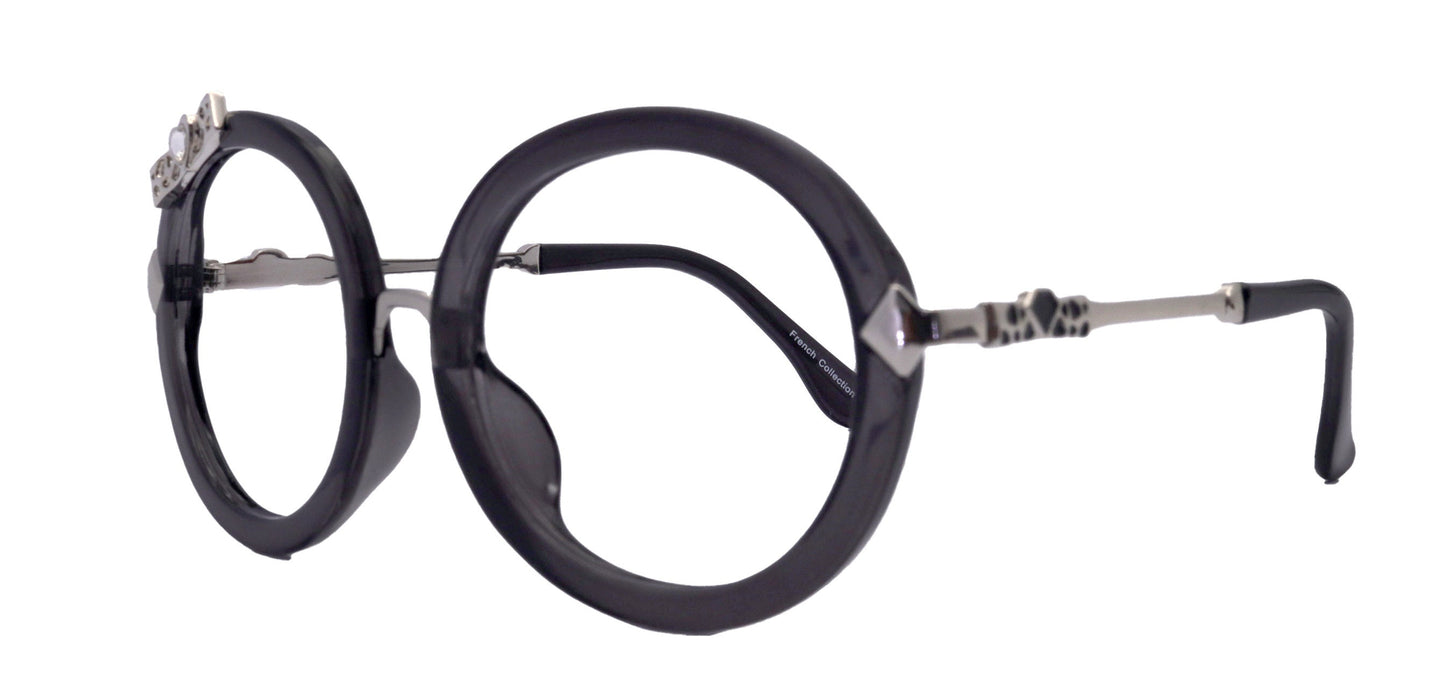 Anya, Premium Reading Glasses High End Reading Glass +1.50 to +3 magnifying glasses. Round optical Frames