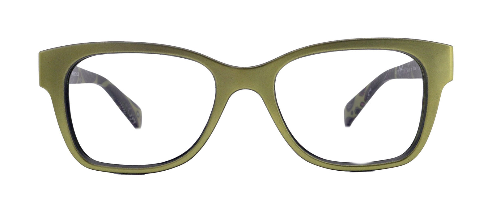 The Contemporary, (Premium) Reading Glasses High End Readers +1.25 to +6 Magnifying (Olive Paisley) Square. Optical Frames, NY Fifth Avenue.
