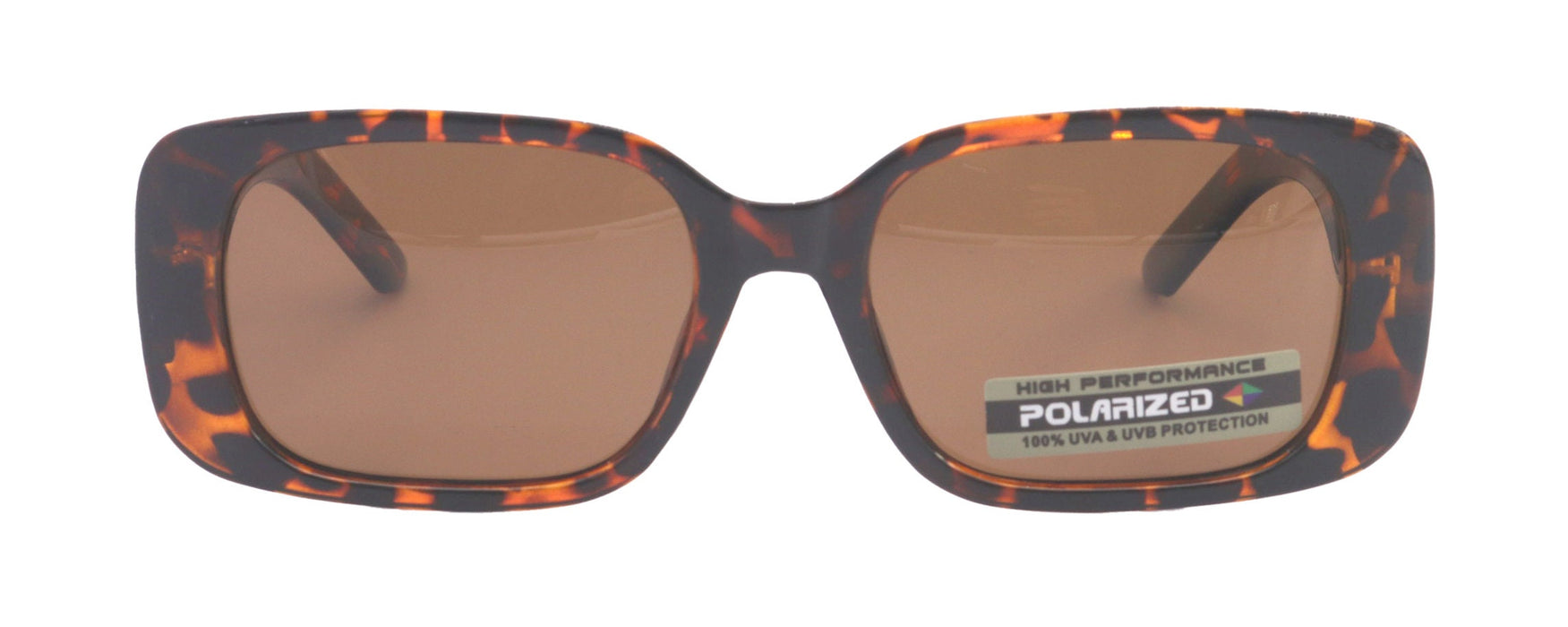 Polarized Women Sunglasses, 1.1mm Polarized Brown Lenses, 100% UVA UVB Protection (Brown, Square) NY Fifth Avenue