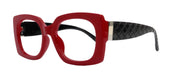 Oversized Reading Glasses, Red With Black , Large Frame, High End Readers, Bifocal,  Sun readers, Trendy Style,  NY Fifth Avenue