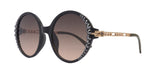 JESSIE, Bling Round Women Sunglasses W Genuine European Crystals, Black 100% UV Protection. NY Fifth Avenue