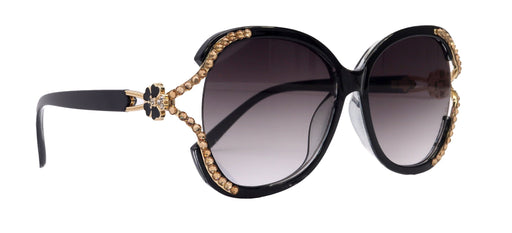 Bling Round Women Sunglasses W Genuine European Crystals, 100% UV Protection. NY Fifth Avenue