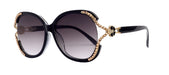Bling Round Women Sunglasses W Genuine European Crystals, 100% UV Protection. NY Fifth Avenue