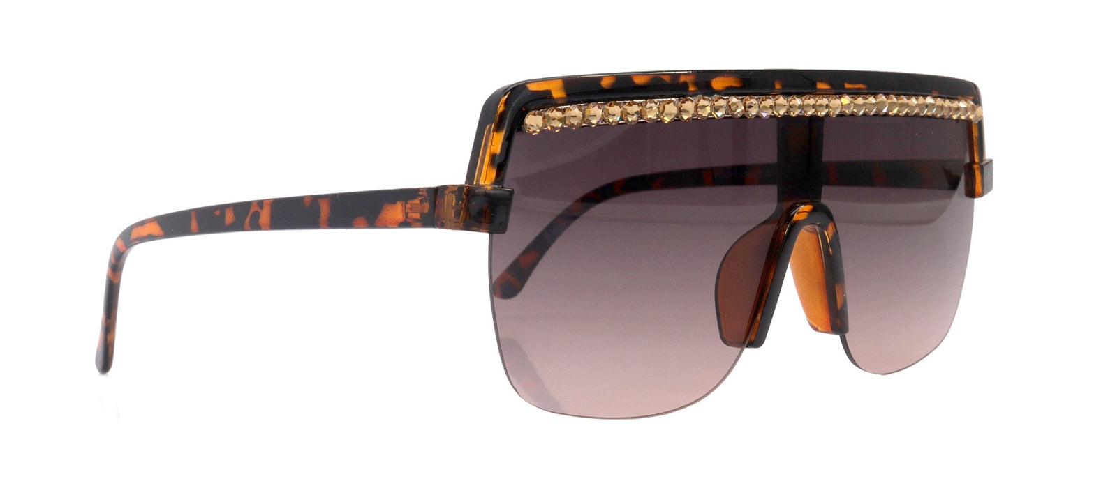 Bling Square Women Sunglasses W Genuine European Crystals, 100% UV Protection. NY Fifth Avenue