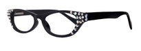 Bling Cat Eyes, Women Reading Glasses W (A B) Genuine European Crystals ( Black) NY Fifth Avenue.