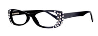 Bling , Women Reading Glasses W (A B) Genuine European Crystals ( Black) NY Fifth Avenue.
