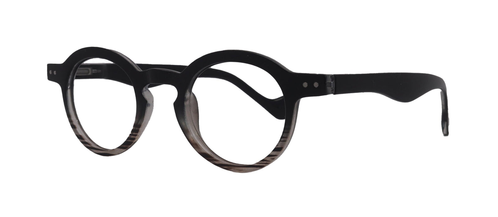 Orlando (Premium) Reading Glasses, High End Readers (Black) (Round) Magnifying Eyeglasses, Optical, NY Fifth Avenue-MER23391BK_275