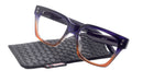 Bifocal Premium Reading Glasses, High End Readers +1.25 to +3.50 Magnifying, Fashion Square (Black, Orange, Purple Tortoise) NY Fifth Avenue