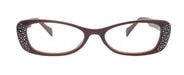 Premium Reading Glasses High End Reading Glass, Small Frame Brown +1.25 to +3.00 magnifying glasses, Cat Eye. optical Frames