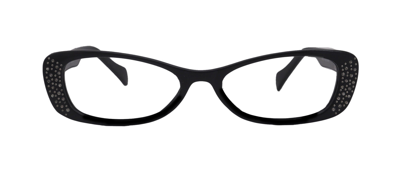 Premium Reading Glasses High End Reading Glass, Small Frame Black +1.25 to +3.00 magnifying glasses, Cat Eye. optical Frames