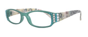 Rosie Bling Reading Glasses Women W (Clear N Turquoise) Genuine European Crystals (Turquoise / Green) NY Fifth Avenue
