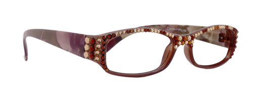 Rosie Bling Reading Glasses Women W (Ligth Colorado N Copper) Genuine European Crystals (Brown) NY Fifth Avenue