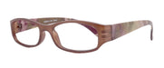 Rosie Premium Reading Glasses, Fashion Reader (Flower Brown) Print, Oval Shape +4 High Magnification, NY Fifth Avenue