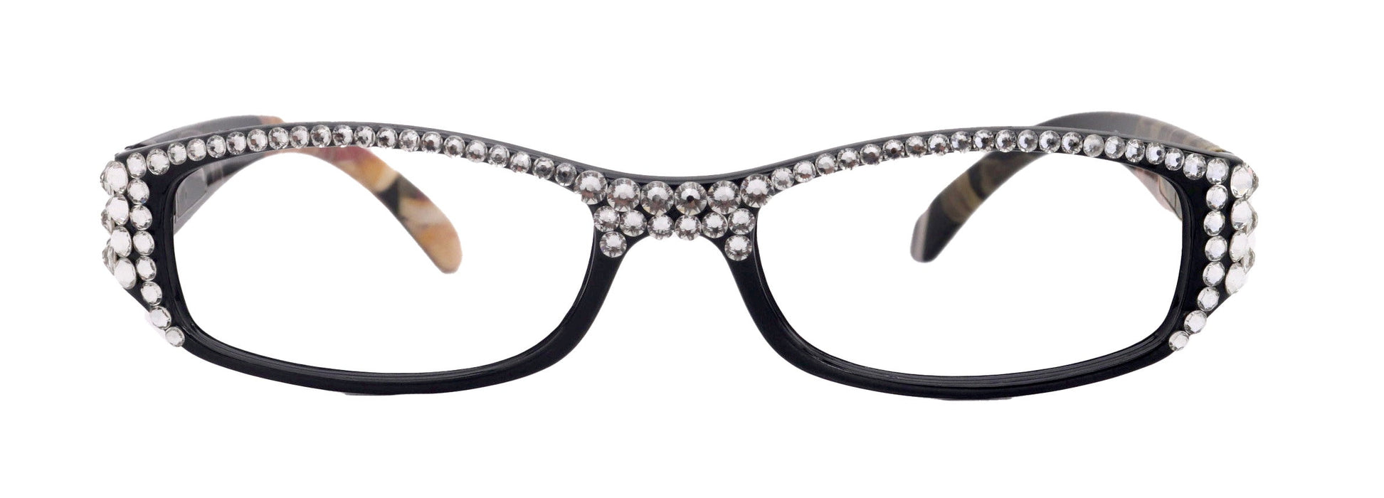 Rosie Bling Reading Glasses Women W (Clear ) Genuine European Crystals (Black ) NY Fifth Avenue