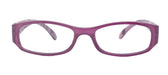 Rosie Premium Reading Glasses, Fashion Reader (Flower Purple) Print, Oval Shape +4 High Magnification, NY Fifth Avenue (Wide Frame)
