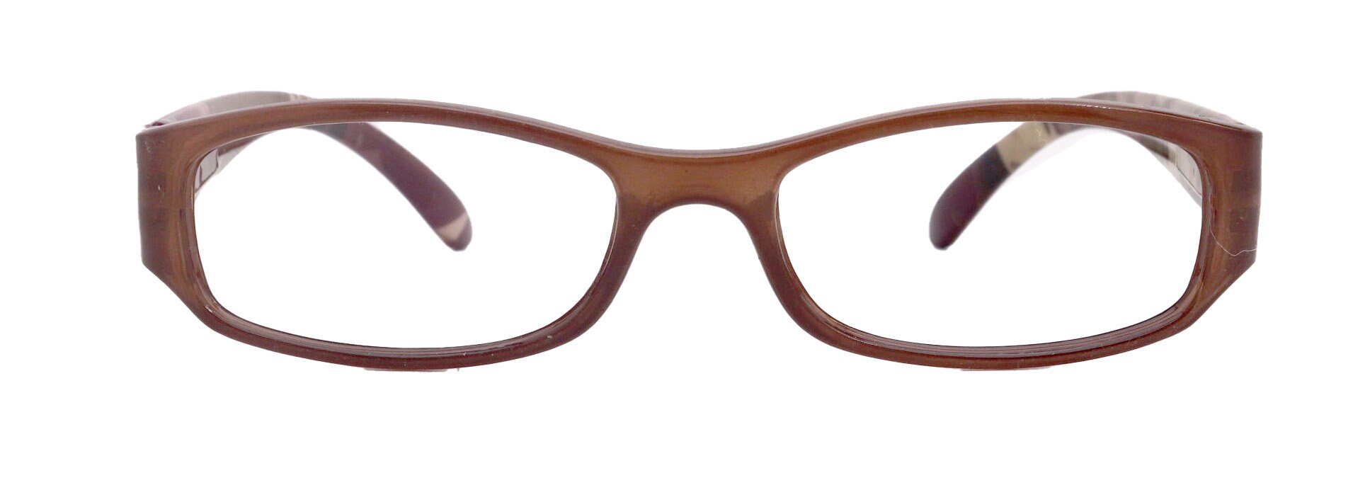 Rosie Premium Reading Glasses, Fashion Reader (Flower Brown) Print, Oval Shape +4 High Magnification, NY Fifth Avenue