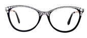 Cattitude Bling Reading Glasses 4 Women W Clear on Top Genuine European Crystals, Magnifying Cat Eye NY Fifth Avenue